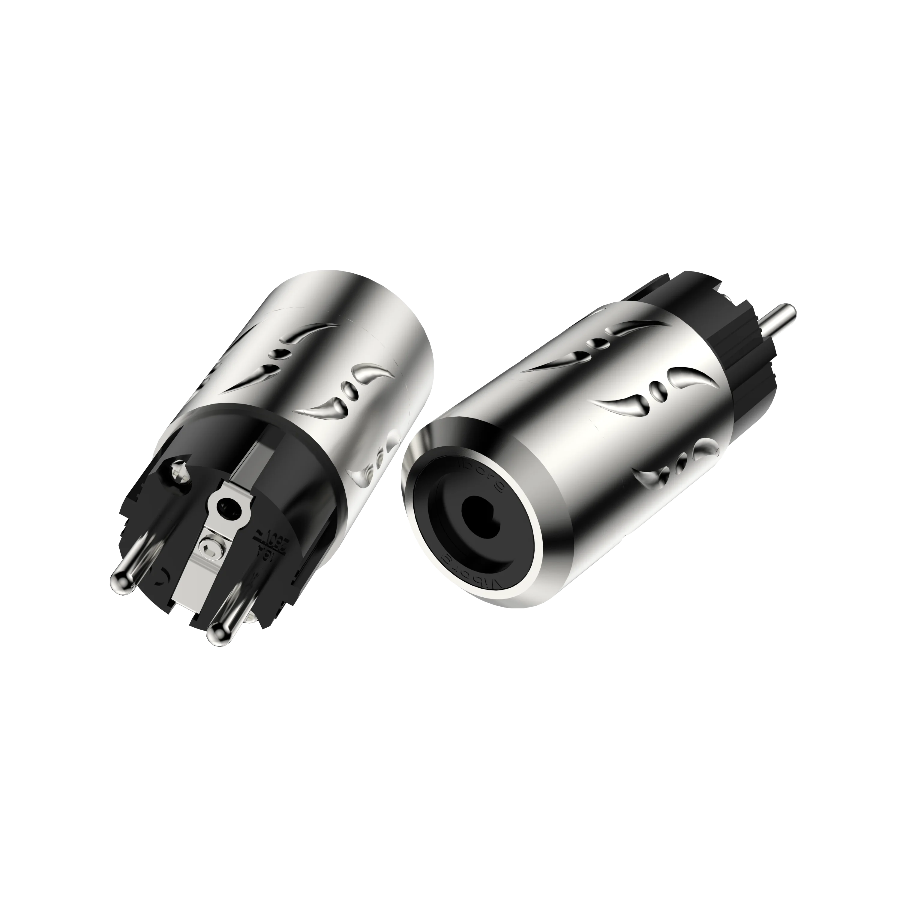 Viborg VE502R VF502R 알루미늄 순수 구리 로듐 도금 유럽 전원 커넥터 hifi IEC 플러그