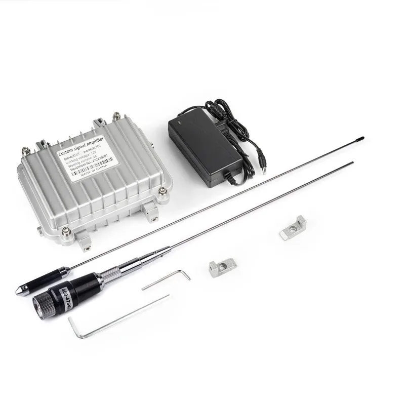 RL100 Walkie Talkie Radio Signal Booster, 20W 12V 3A Ultra Long Range Amplifier, Waterproof Outdoor Use for RL Series Device