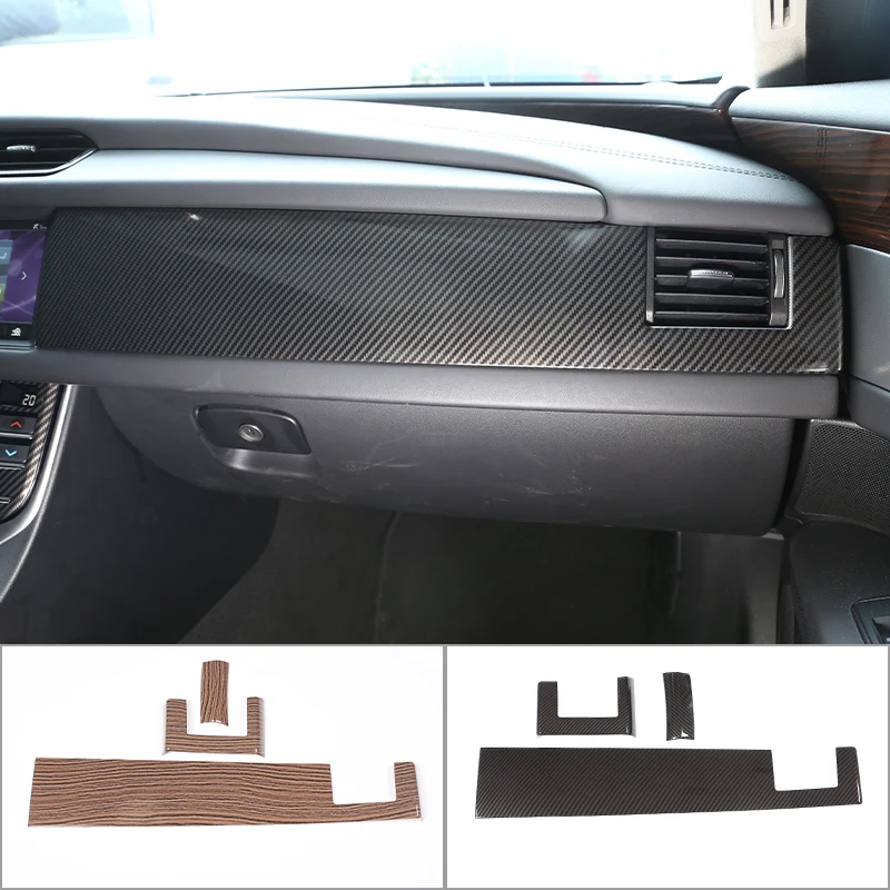 

ABS Carbon Fiber Car Dashboard Center Console Panel Decoration Cover Trim For Jaguar XF/XFL 2016-2020 LHD Auto Accessories