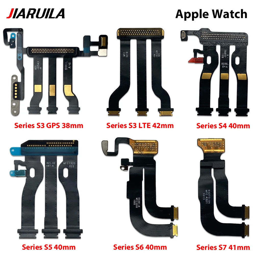 For Apple Watch Series SE S8 S7 S6 S5 S4 44 / 40 / 41 / 42 / 38 / S3 LTE GPS LCD Display Touch Screen Motherboard Connector Flex
