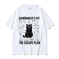 Schrodinger amantes de los gatos divertida camiseta Meme verano hombres mujeres Casual algodón Vintage ropa de calle Unisex camisetas de manga corta de gran tamaño
