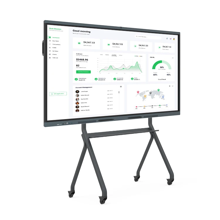HUSHIDA 65 75 86 Inch Interactive Panel Verified Pro Supplier Smart Class Interactive Whiteboard Manufacturer