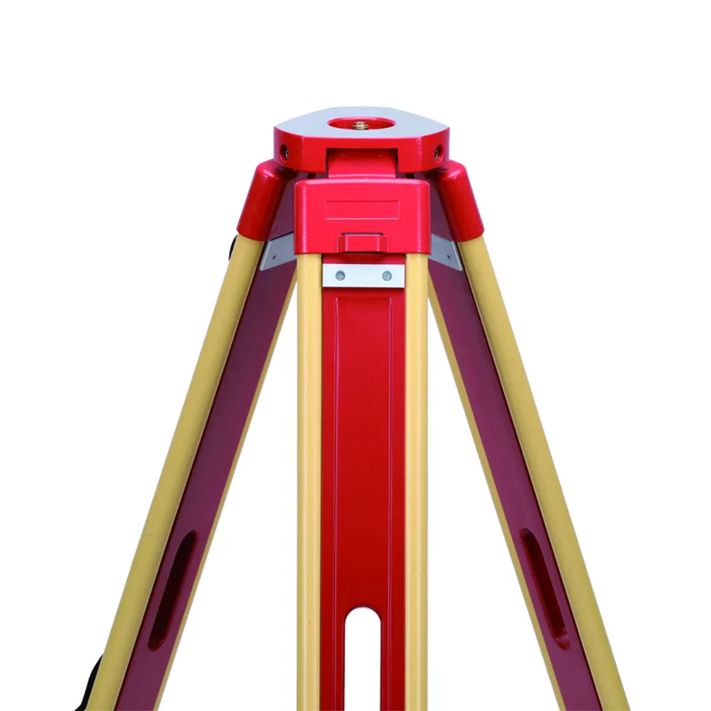 Good Quality Pentax Style Heavy Duty Wooden Surveying Tripod With Flat Head For Total Station Survey Equipment