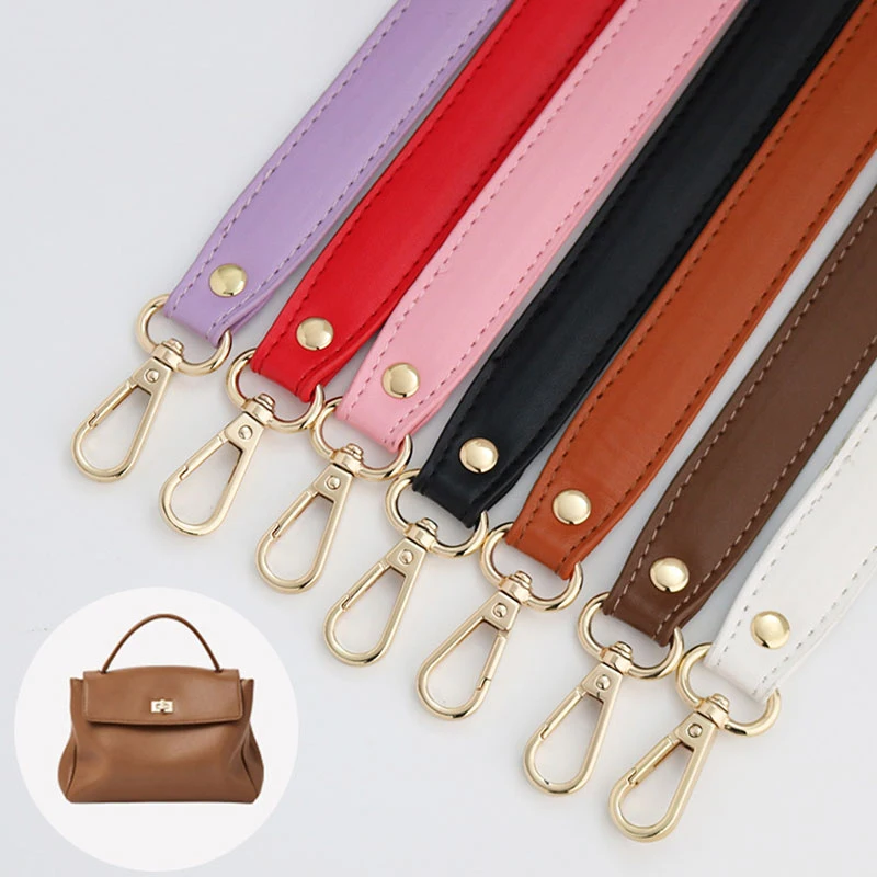 Wide Bag Handle Leather Bag Strap Handbag Strap Short Belt Bag Accessories Solid Color PU Detachable Replacement Handle 28cm