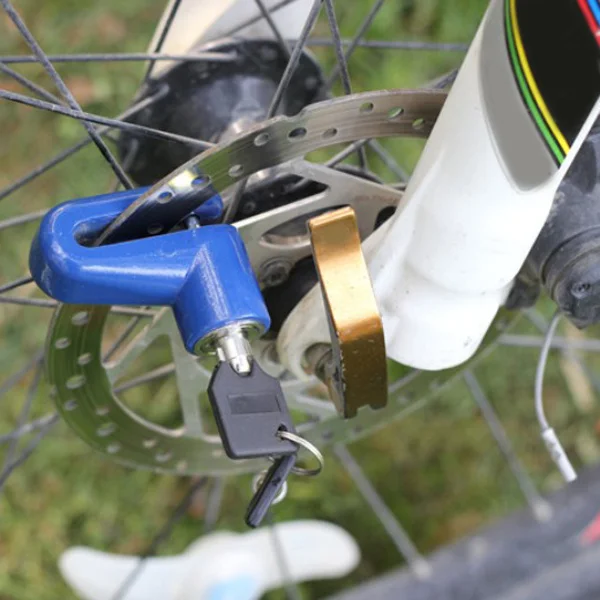 

Mini Disc Brake Lock Red Heavy Duty Motorcycle Scooter Anti-Theft Rotor Lock With Keys For Bike Electric Vehicle