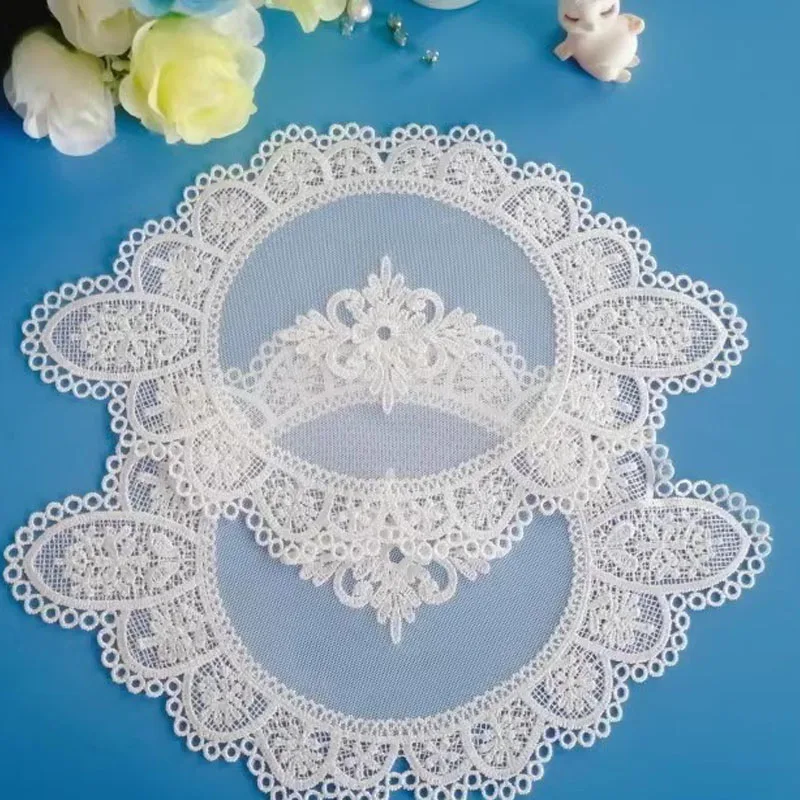 Luxury lace Oval Christmas flower Embroidery table cloth cover wedding party tablecloth kitchen Table decoration and accessories