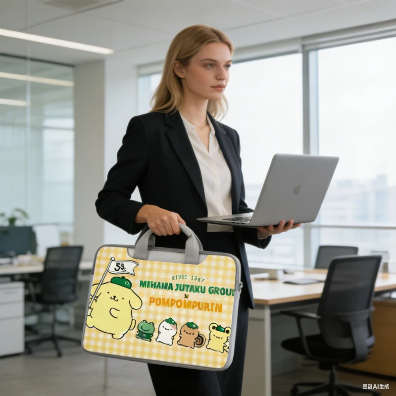 

Сумка для ноутбука Hello Kitty Kuromi Gemini, сумка через плечо, портфель, сумка для хранения, подходит для Macbook Air Pro 13, 14, 15, 16 дюймов, подарок