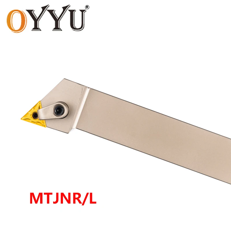 OYYU MTJNR1616H16 MTJNR2020K16 MTJNR2525M16 MTJNR MTJNL External Turning Tool Holder CNC White Nickel-Plated Cutter MTJNR1616