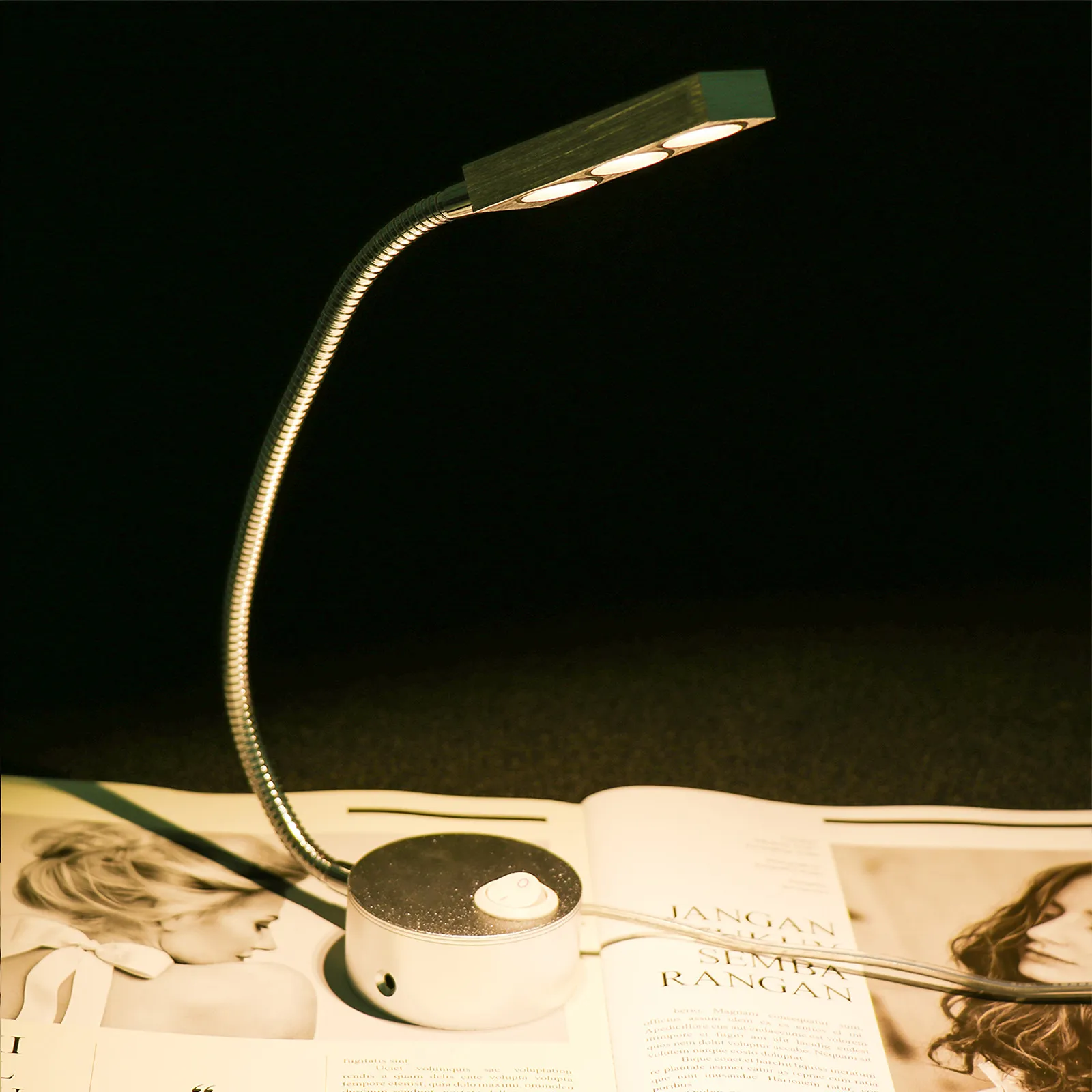 LED Wall Mounted Reading Light with Flexible Hose Arm for Bedside Bedroom Hotel Reading Room Soft Light Control