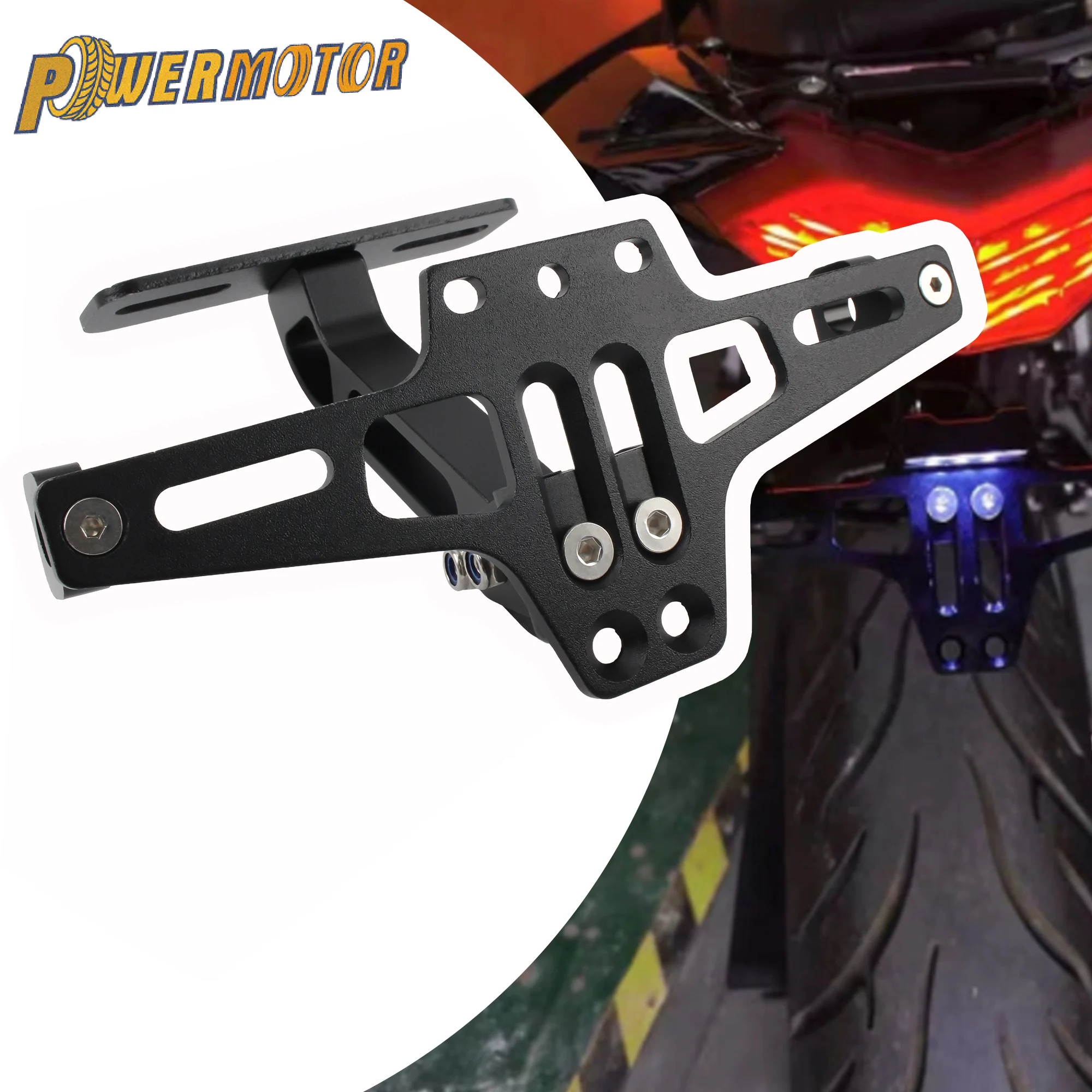 Universal Motorrad Hinten Kennzeichen Halterung für oder BMW Yamaha KTM Honda Kawasaki CNC Zubehör Modifikation Teile