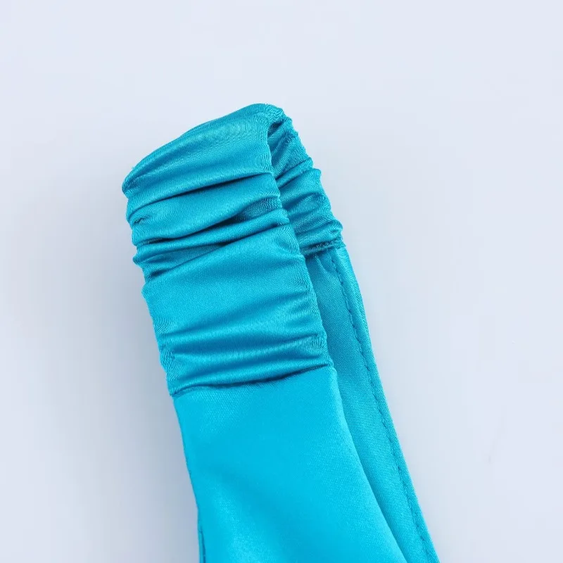 Vestido largo azul de fiesta acampanado a la moda, primavera 2025, nueva ropa de mujer sin mangas, textura satinada de seda, vestido Midi sin mangas elegante