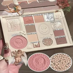 Paleta de Sombra em Relevo Colorrose, Blush Integrado, Alto Brilho, Brilho, Brilho, Olho Nu, Maquiagem Brilho, Novo, 2023