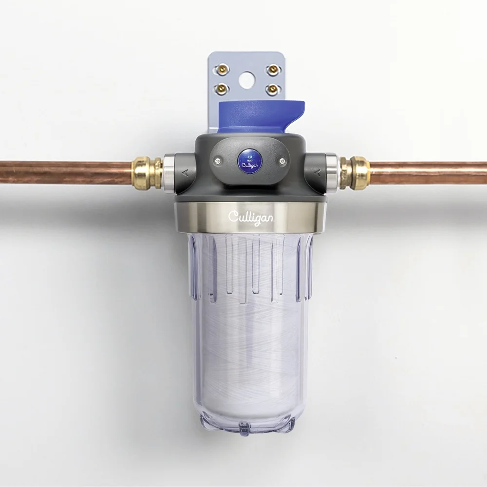 Hochleistungs-Wasserfiltrationssystem für das ganze Haus, 2,5 cm, klares Filtergehäuse, Entfernung von Sediment- und Rostskalen, einfach zu installierender Monitor