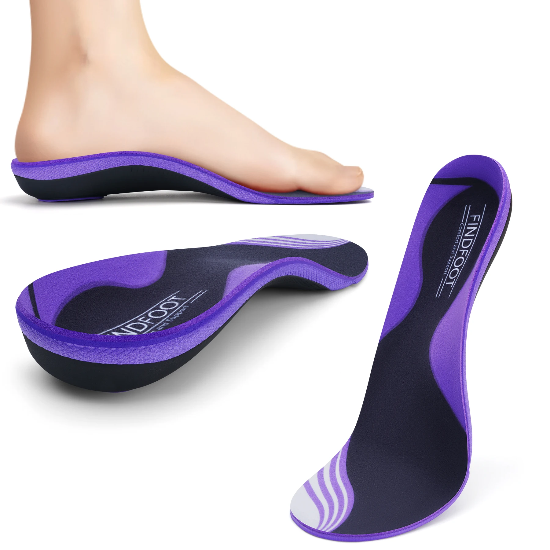 Orthopedic Insole Flat Foot Plantar Fasciitis Relief High Arch Support Men Women Work Orthotic Insert Sport Shoe Sneaker Insole