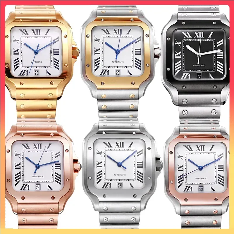 Orologio da uomo e da donna al quarzo in acciaio inossidabile 904L e movimento automatico dei macchinari 34mm 38mm Cartieres Design ispirato all'aviazione