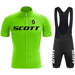 SCOTT Bike Jersey Men Cycling Gear Men Clothing Uniform Cycling Man Men's Sportswear Set Cycle Clothes Bicycle Accessories Mtb