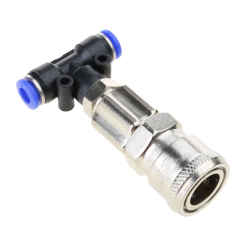 Trucks Three-way Straight Through Joint-Pneumatic Tank-Connector-Pneumatic Fittings Component for Air Blow Guns Trailers