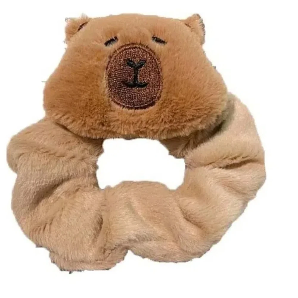 

Плюшевая капибара, зажим в виде акулы, эластичный клетчатый бант, заколка для волос с мультяшными животными, плиссированная черепаха, веревка для волос для толстой кишки для девочек