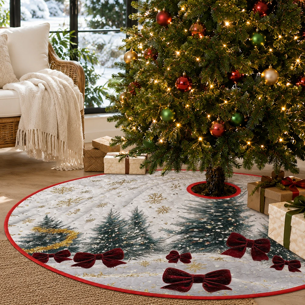 Embroidery Xmas Ornaments - Jit 1pc Christmas Pine Tree Bow