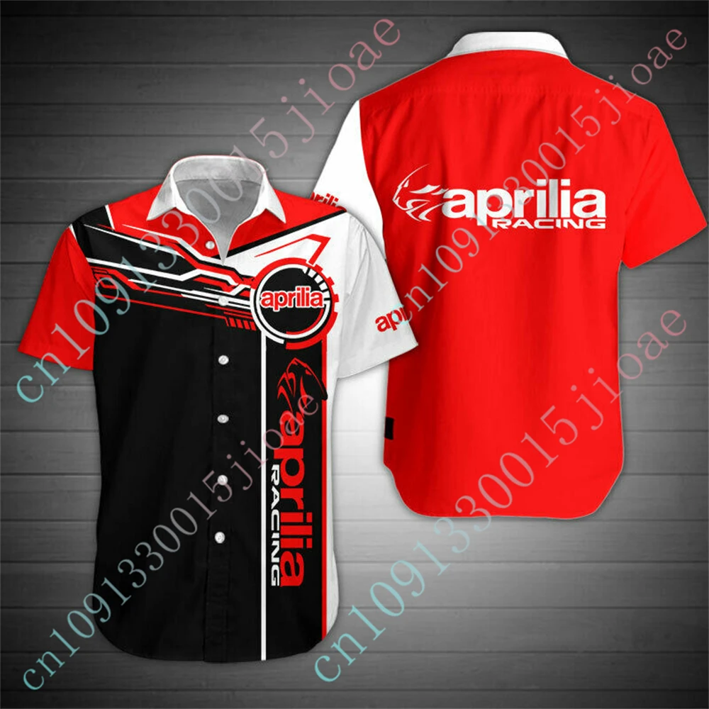 Aprilia Shirts For Men Women Unisex Clothing Casual Oversized T-shirt 3D Button Cardigan Anime Shirts And Blouses Custom Logo