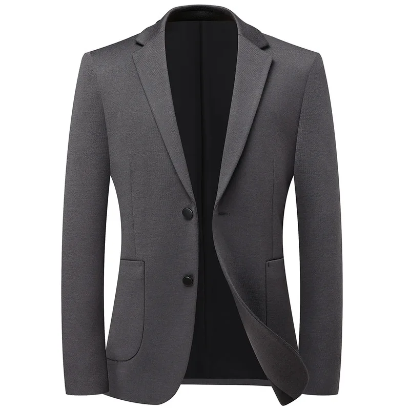 Autumn and Winter Men's High-end Suit Business Fashion Trendy Suit Casual All-match Wool High-end Single-western Jacket