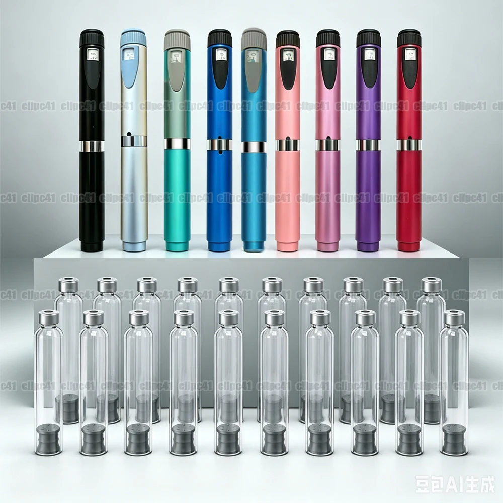 1 Set Magic Pen Kit Cartridges 3ml Empty Cassette Bottle Individual Packaging Disposable 4mm Pen Tip for Lilly Insulin Pen