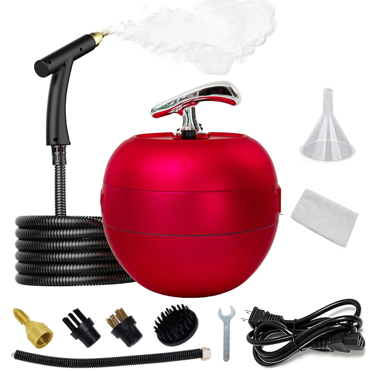 2000W draagbare stoomreiniger, 1,2L watertank, 6 instelbare snelheden, handzame stoomreiniger onder druk, 15 seconden snelle opwarming, dieptereinigingsmachine voor auto, keuken & badkamer