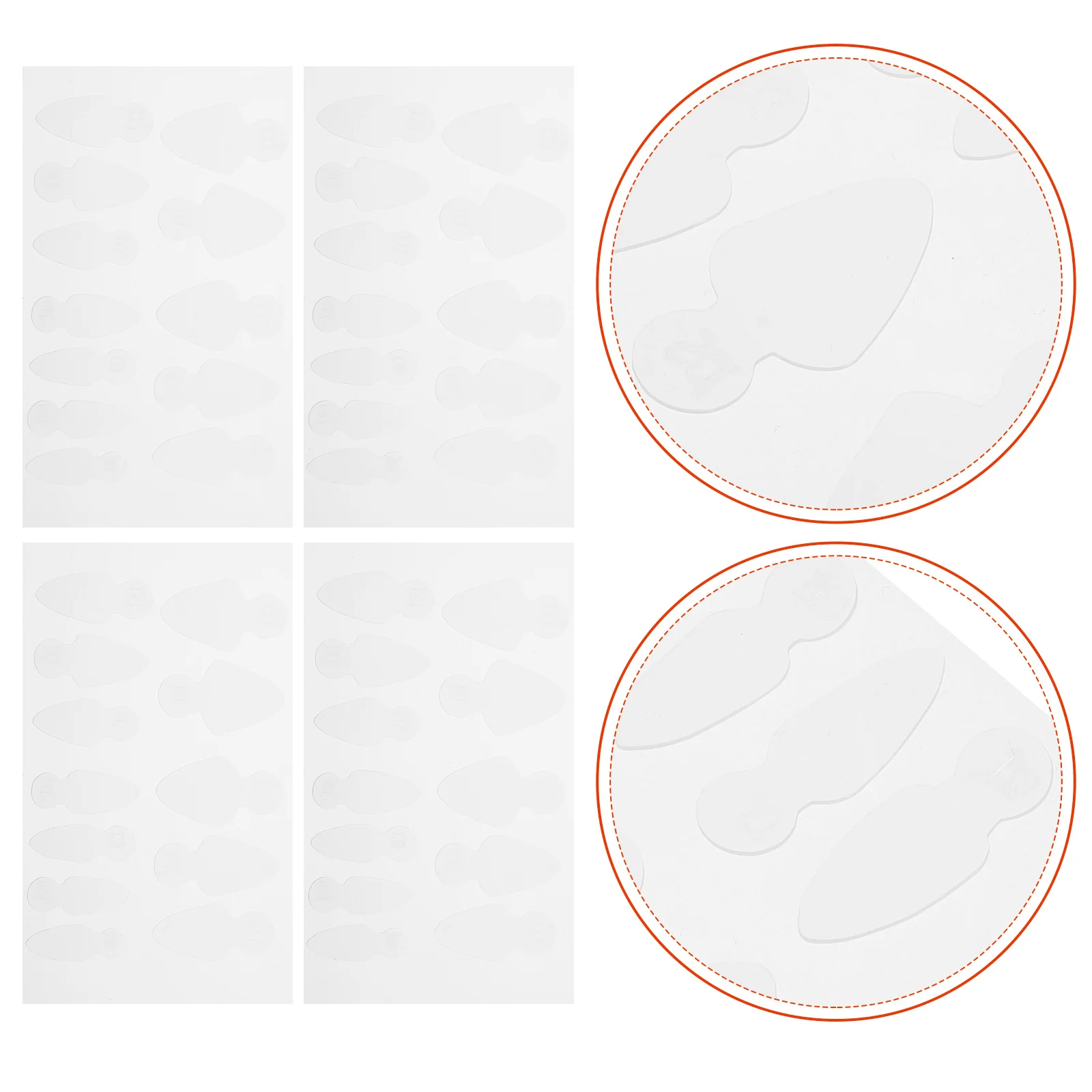 

10 Sheets Crystal Nail Film Silicone French Manicure Extension Traceless Film for Easy Nail Art Manicure Supply