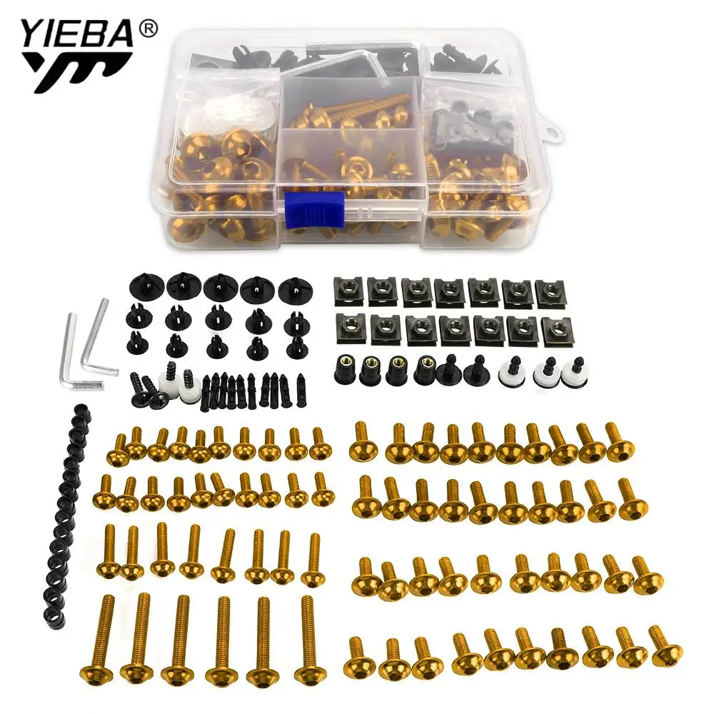 

For Yamaha XJR400 XJR1200 XJR1300 XJ600 XJ6 FZ6S Motorcycle Body Fairing Bolts Spire Speed Fastener Clips Screw Spring Bolot Nut