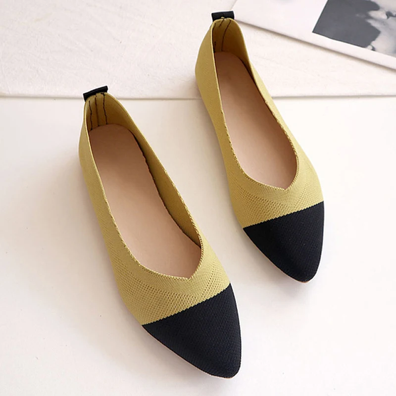 Fashion Simple and Comfortable Soft Sole Soft Surface 2023 Leisure All Pointed Toe Slip-on Shoes Women