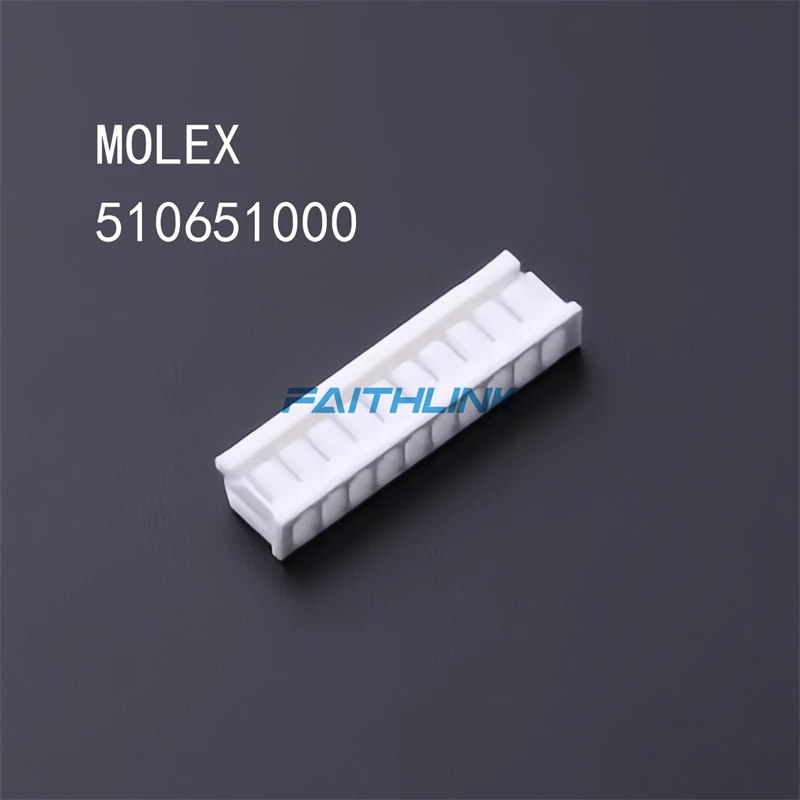 10PCS 510651000 51065-1000 MOLEX connector 2.00mm Pitch, Micro-Latch Receptacle Crimp Housing, Single Row, 10 Circuits, Natural