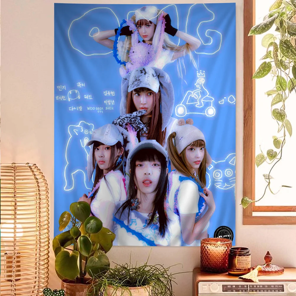 

Kpop Pop Idol Group NewJeans DIY Sticky Poster Vintage Room Bar Cafe Decor Home Decor