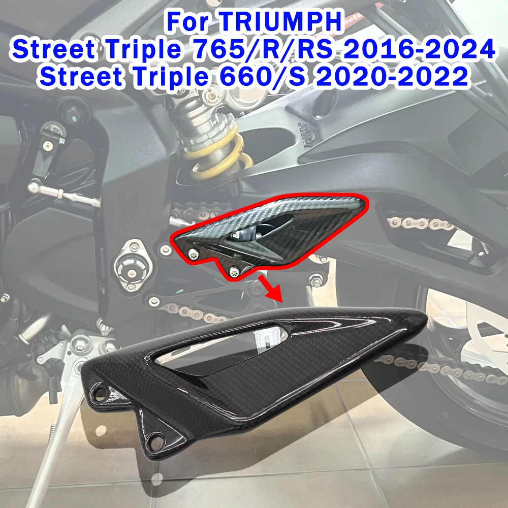 

Heel Guard Plates Foot Rests For TRIUMPH Street Triple 660 765/R/RS 2016-2021 2022 2023 2024 Carbon Fiber Motorcycle Accessories