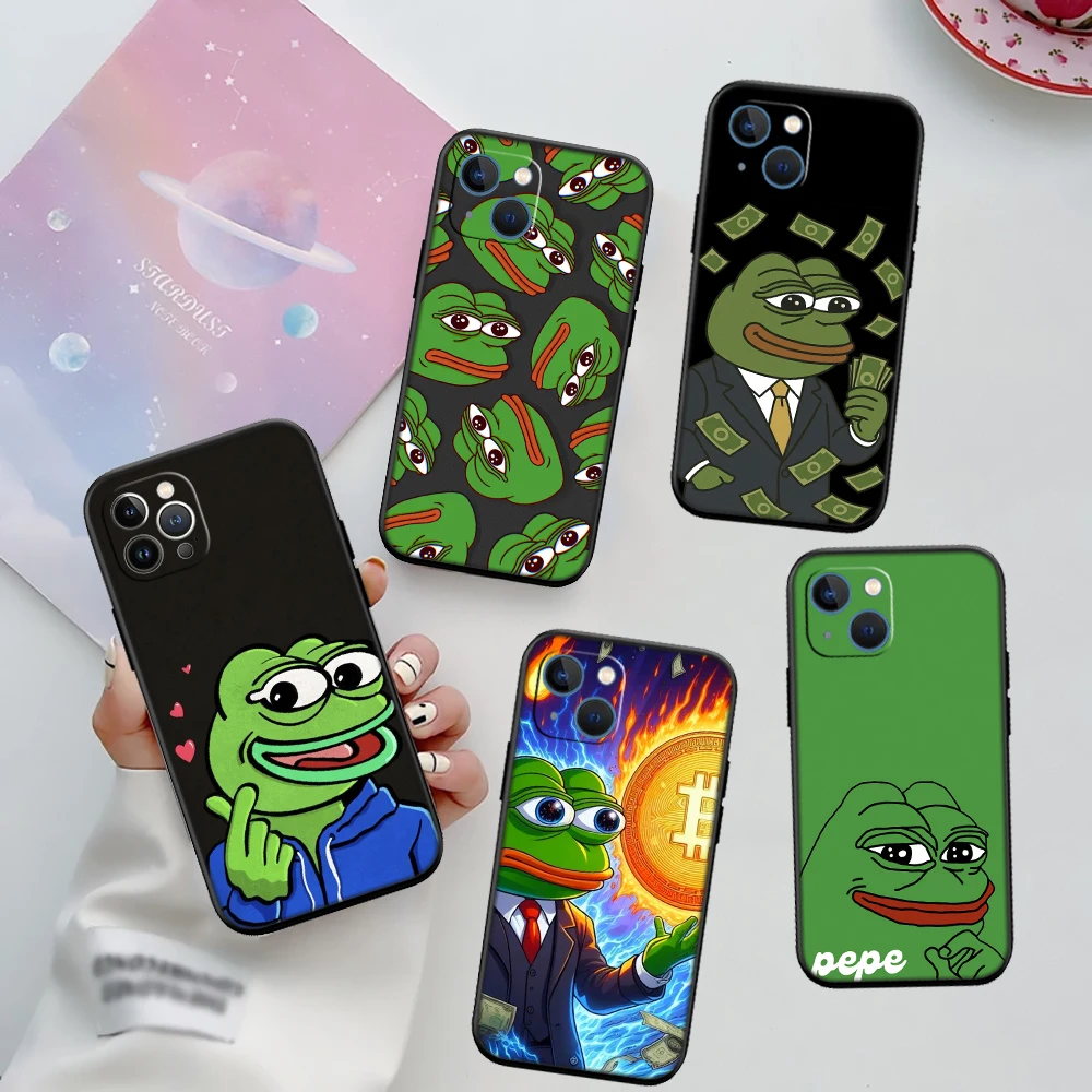 HU20 Frogs Funny P-Pepes Phone Case for Samsung Galaxy M06 M15 M16 M35 M55 M56 A36 A42 A50 A50S A51 A52 A32 A33