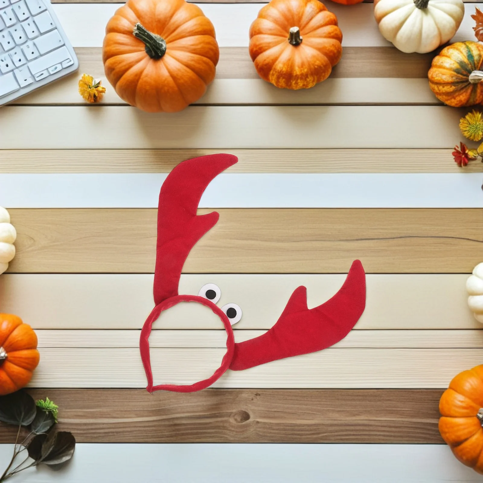 Crab Headband Lobster Claw Eyes Design Elastic Soft Hair Hoop For Halloween Party Cosplay Costume Ocean Animal Headdress