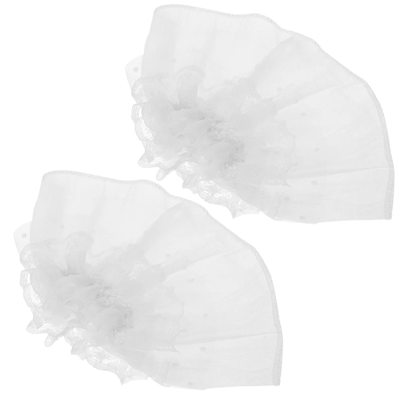 

2 шт. коротких рукавов-манжет с рюшами в стиле клоун для женщин, аксессуары для костюмов