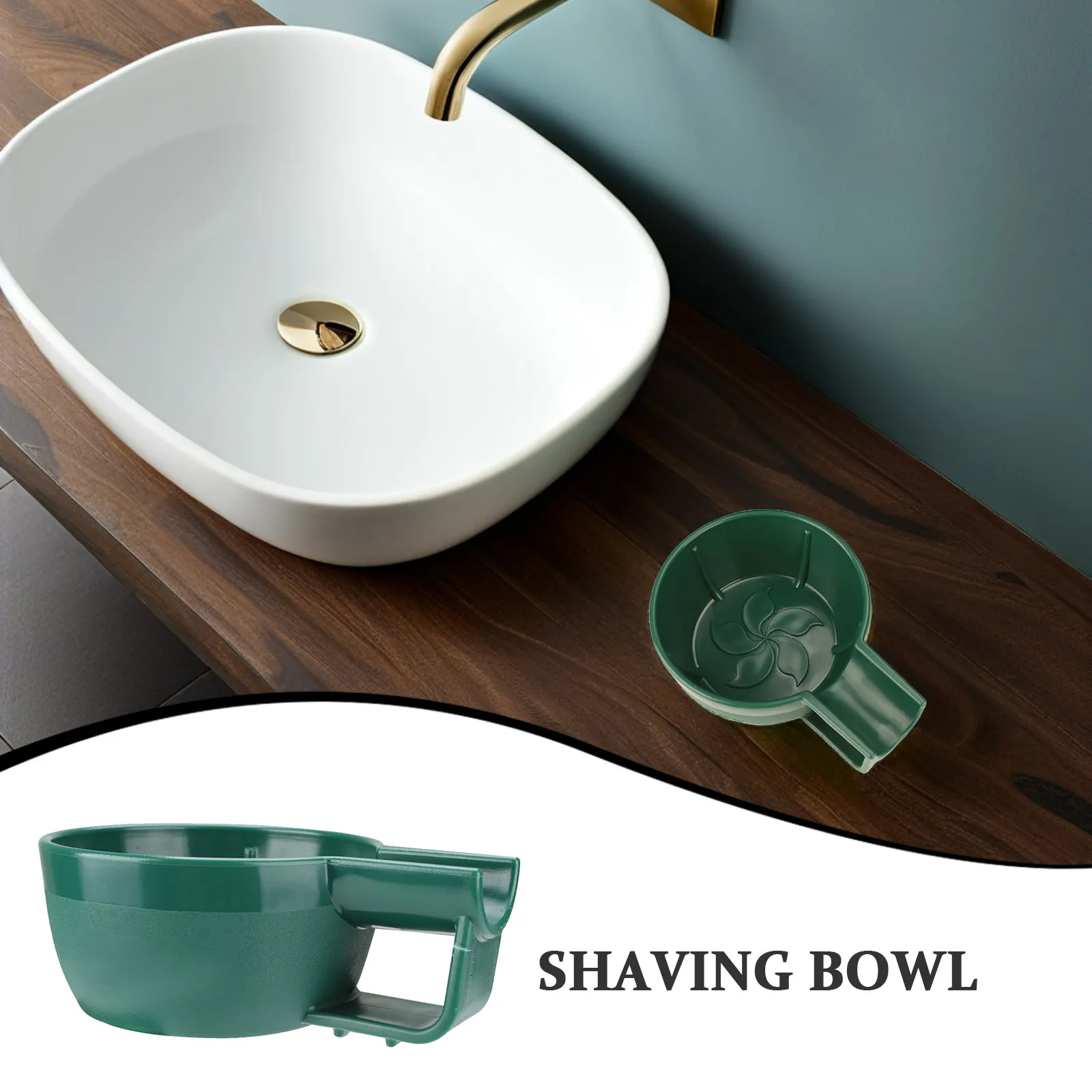 Deep Shaving Bowl for Men Heavy-Duty Plastic Shave Bowl Large Opening Anti-Slip Design for Rich Lather Foam At view 4
