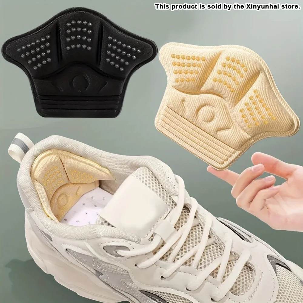 4Pcs Heel Stickers Heel Protectors Sneaker Shrinking Size Insoles Anti-wear Feet Shoe Pads Adjust Size High Heel Cushion Inserts