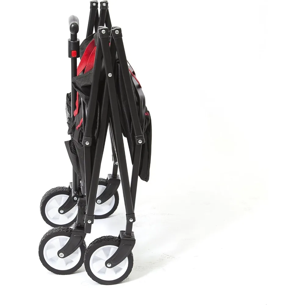 folding utility wagon for beach, outdoor adventures in black