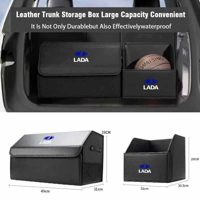 

Car Trunk Storage Box Organizer Foldable Stowing Tidying Container Bag For Lada 2110 2114 Largus 2112 110 2105 2107 2106