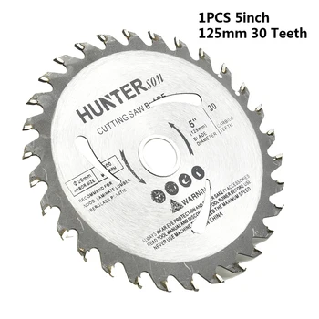 원형 톱날 목재 절단 디스크, 목공 금속 회전 절단 도구, 30 톱니, 20mm 보어, 5 인치, 125mm