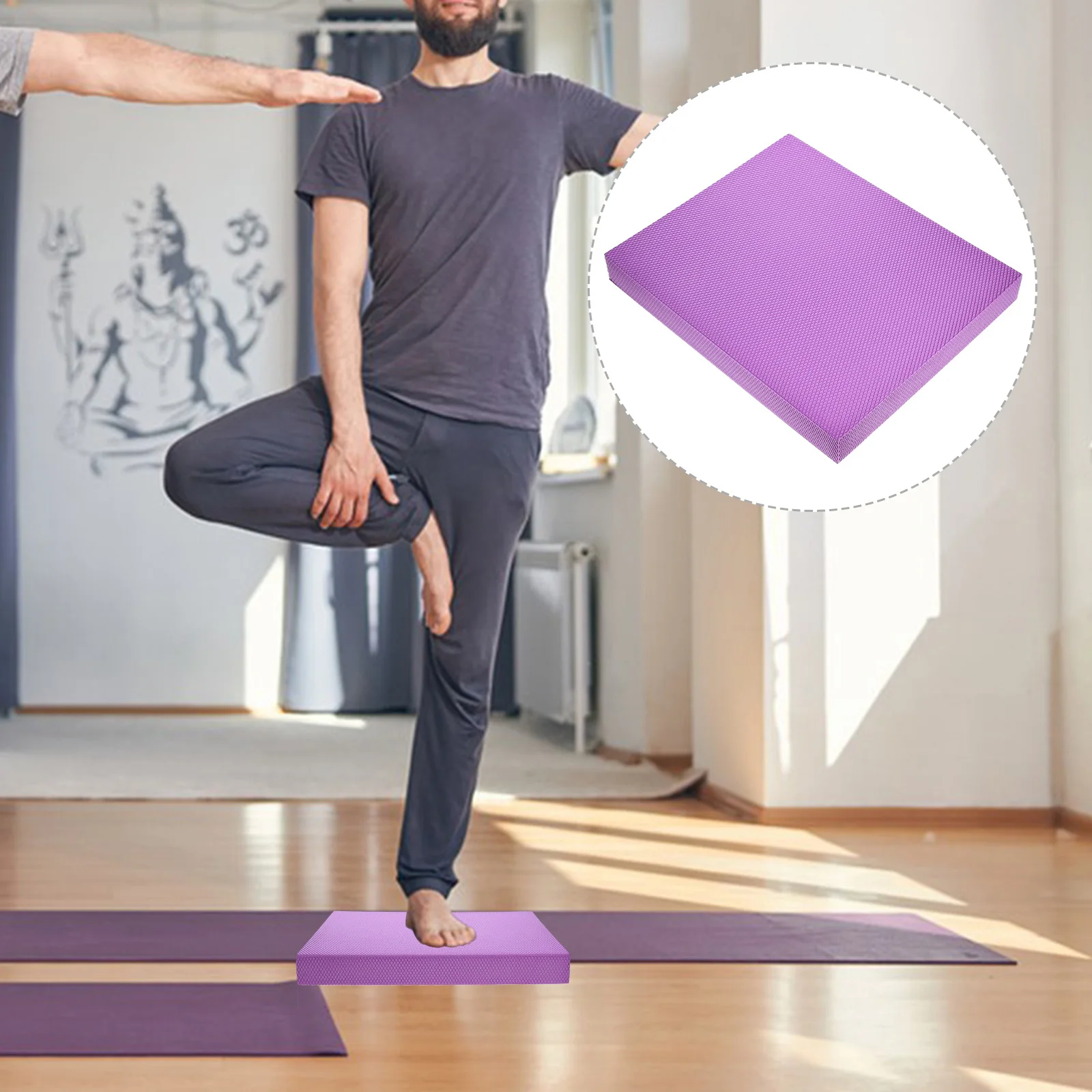 

Eco-Friendly Tpe Balance Disc Non-Slip Fitness Cushion Stability Trainer For Core Strength Yoga Home Gym Use Purple