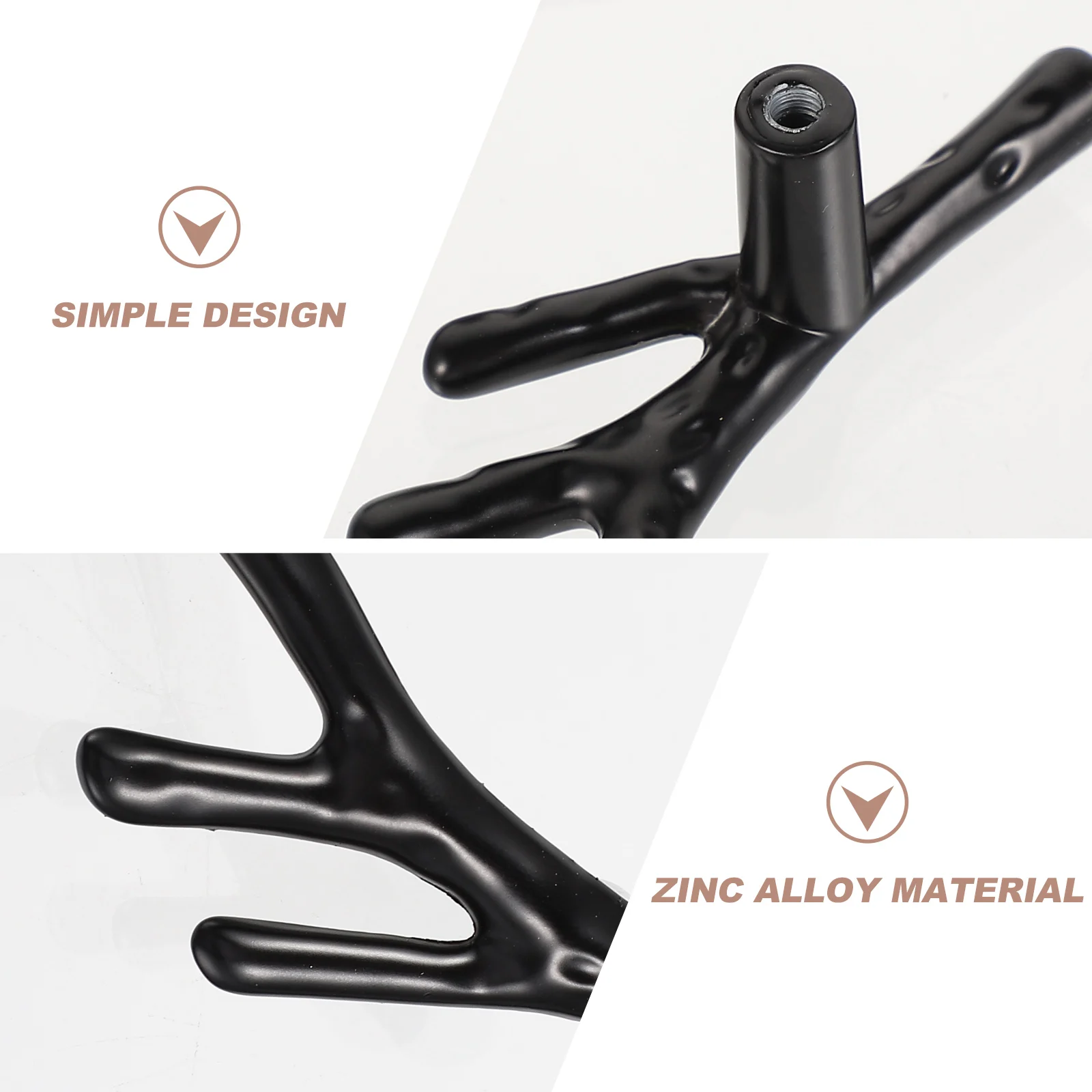 

1Set Branch Style Zinc Alloy Handles Sturdy Minimalist European Design for Cabinet Drawer Wardrobe Pull Handle