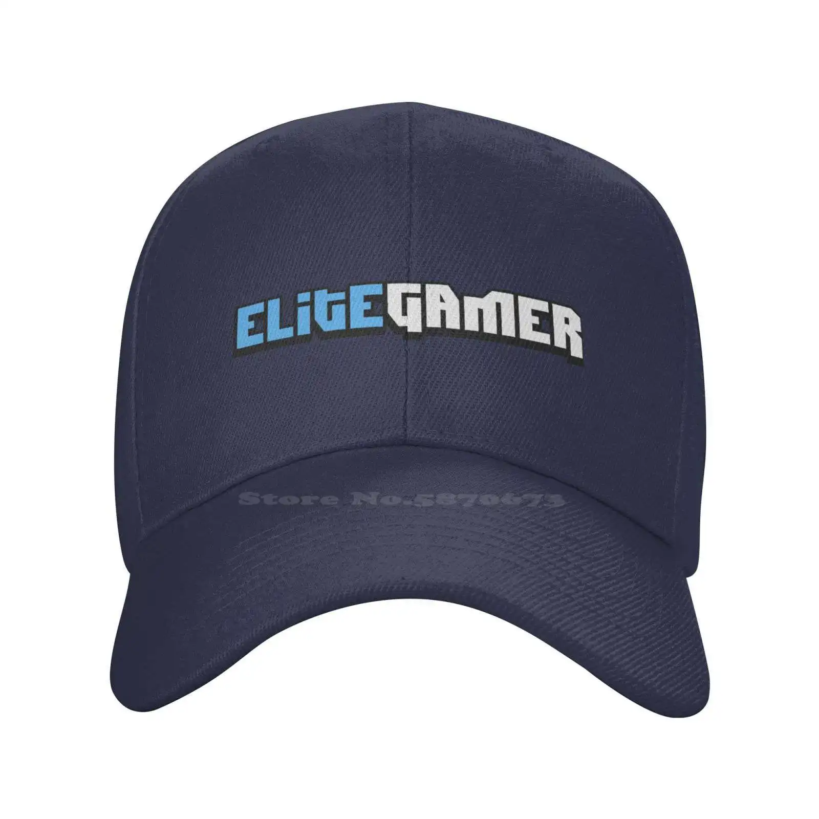 Official Elite Gamer Logo Print Graphic Casual Denim cap Knitted hat Baseball cap