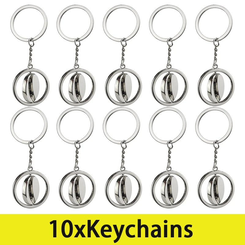 

10Pcs Rotating Mini Keychain Key Ring Pendant Car Bag Ornament Boys Gift