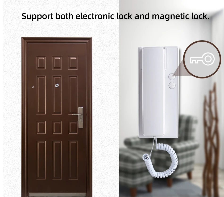 Hayway Interphone Audio bekerja dengan Multi apartemen interkom dengan kartu RFID Keypad akses mendukung kartu ID Buka kunci kata sandi