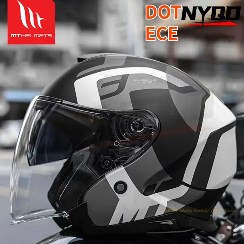 MT motorcycle half helmet 3/4 helmet unisex all season electric vehicle safety helmet motorcycle accessories casco moto