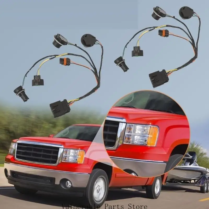 

Easy Install Heavy Duty Front Lamp Wire Harness Headlight Connector For 1500 2500HD 3500HD Trucks 15841610