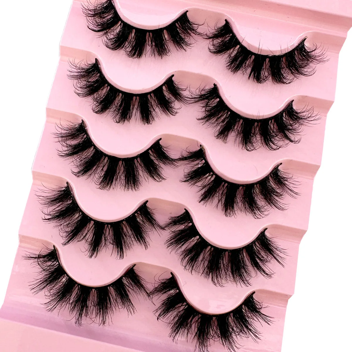 5Pairs Cat Eye Wimpers 3D Natuurlijke Valse Wimpers Pluizige Zachte Cross Nep Wimpers Natuurlijke Faux Cils Make Wimpers Extension