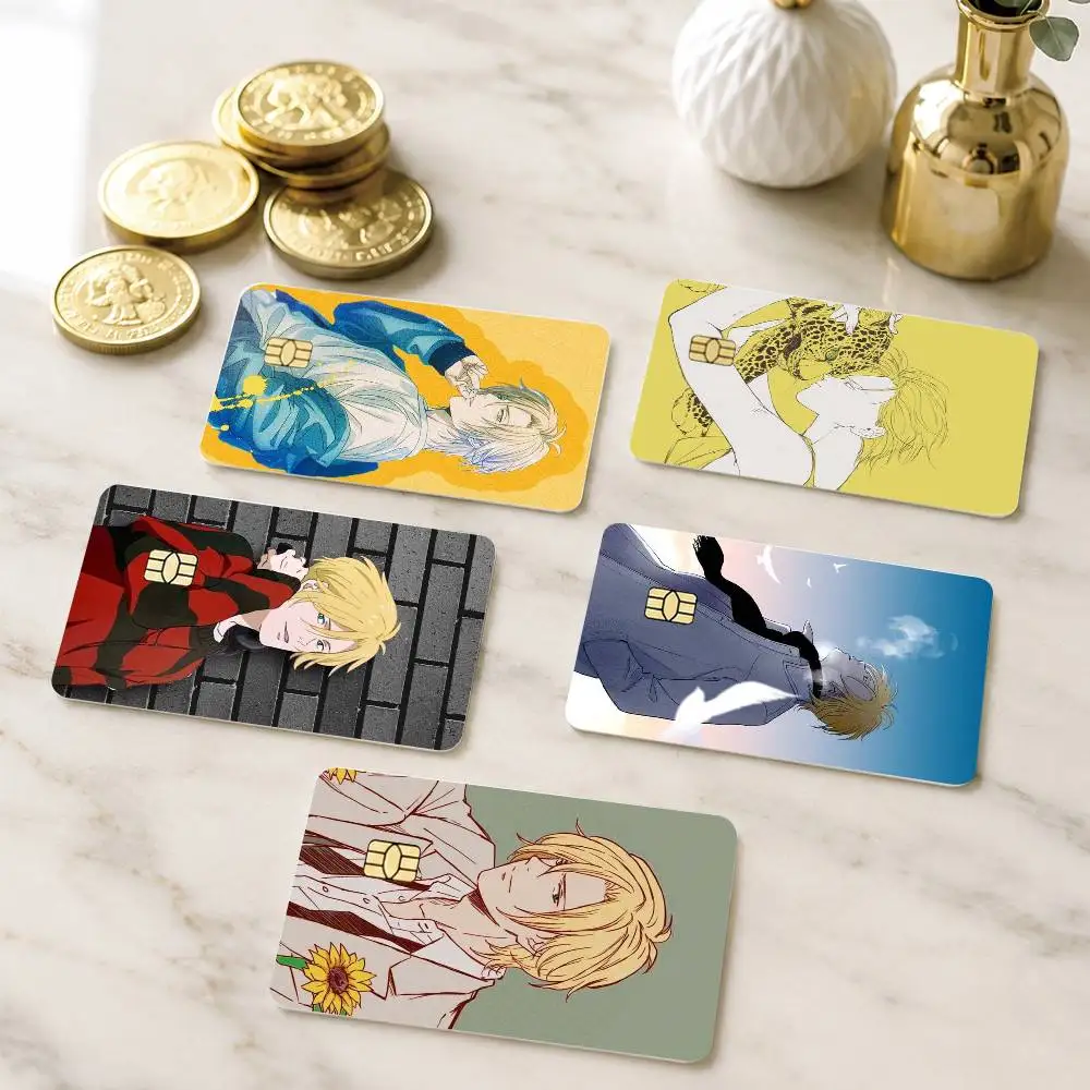 

A-Anime BANANA FISH Ash Lynx Credit Card HD Stickers Small Chip Waterproof Sticker Game Card Decal Gift